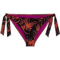 Triumph Swimwear Bikinibroek ' Red Label Summer Palm ' donkeroranje / donkerroze / zwart