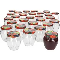 MamboCat 75-delige set marmeladepot Vaso Orcio 212ml + To63 deksel fruit