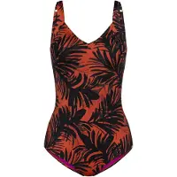 Triumph Badpak ' Red Label Summer Palm ' donkeroranje / zwart