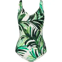 Triumph Badpak ' Red Label Summer Palm ' groen / wit