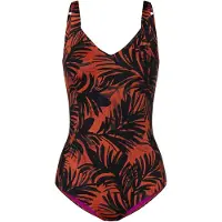 Triumph Badpak ' Red Label Summer Palm ' donkeroranje / zwart