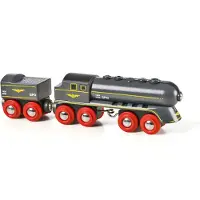 BRIO 33697002 Zwarte stoomlocomotief met kolentender