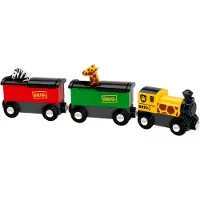 BRIO houten trein met safari dieren