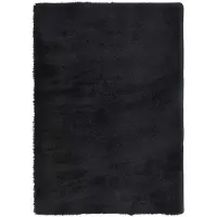 vidaXL Hoogpolig vloerkleed NAVARRA 240x340 cm polyester zwart