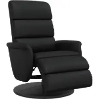 vidaXL Fauteuil verstelbaar met voetensteun kunstleer zwart