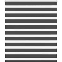 vidaXL Zebra rolgordijn 130x100 cm stofbreedte 125,9 cm zwart
