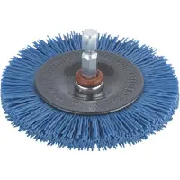 Wolfcraft Nylon-draadborstel | Blauw | 6-kant schacht | Ø75mm | 1 stuk - 2726000