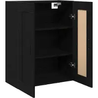 vidaXL Wandkast Zwart Eiken 69,5 x 34 x 90 cm Bewerkt hout