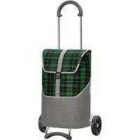Andersen Shopper Shopper 'Scala' geel / stone grey / donkergroen / zwart
