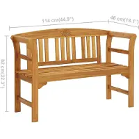 vidaXL Tuinbank 114 cm massief acaciahout