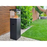 Gmt Vrijstaande bio-ethanol haard PATIO BESTIA zwart mat – design sfeerhaard met glas en 3L brander