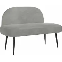 vidaXL Gevuld bankje met rugleuning Lichtgrijs 110 x 60 x 76 cm