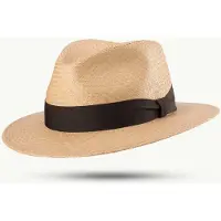 Scippis Panama Hoed Santiago Handmade Panama natur 100% Paja Toquilla maat M kleur Stone