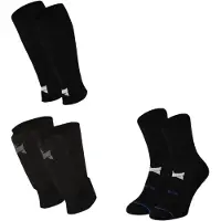 Xtreme Scheenbeschermer met sleeve + Gripsokken + Voetloze sokken + Stay Guard - Voetbal
