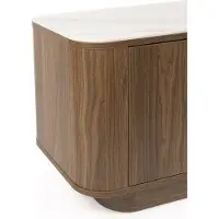 Housecraft living Almira Dressoir Laag 180 cm Marmerlook/ Walnootkleur - Bruin