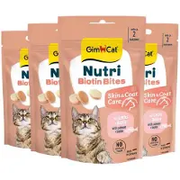 GimCat 4x Kattensnack Nutri Biotin Bites 40 Gr