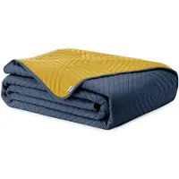 Restilo Dubbelzijdige Pluche Sprei 260x280cm - Grafiet & Geel