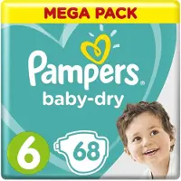 Pampers Baby-Dry - Maat 6 (Extra Large) 15+ kg - 68 Stuks - Luiers