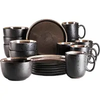 MÄSER Ontbijtservies 18-delig NIARA Grijs - Compleet Serviesgoed Set voor 6 Personen - Keramisch Servies met Borden, Kommen en Mokken - Geschikt voor Dagelijks Gebruik