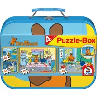 Sonstige Verlage 2 x 26 + 2 x 48 stukjes. Schmidt Spiele. Puzzel voor kinderen. De Muizen. Koffer. Artikelnummer: 55597
