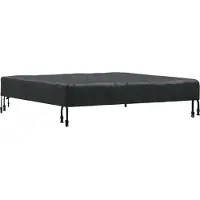 vidaXL Tafel Dekking 112 x 112 x 15 cm Vierkant Waterdicht Zwart