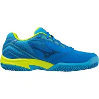 Mizuno Padelschoen Mizuno Men Break Shot 4 Padel Peace Blue Acid Lime Dresden Blue-Schoenmaat 42,5