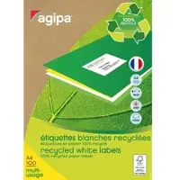 Agipa Herbruikbare multifunctionele etiketten, wit, 99,1 x 38,1 mm