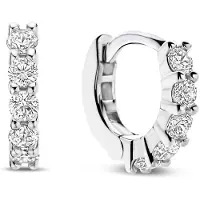 Ti sento Dames Oorbellen - 925 zilver - Zirconia wit - 7955ZI