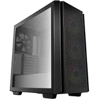 DeepCool CG560 Mid-Tower ATX PC Case, 3x Pre-Installed 120mm ARGB Fans, 1x Pre-Installed 140mm Fan, Airflow Front Panel, Tempered Glass Side Panel, 5V ARGB Motherboard Control, 2xUSB:3.0/1xAudio