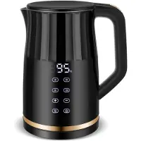 DNA Waterkoker - Luxe RVS Waterkoker - Elektrische Waterkoker - Zwart - 20cm x 16cm x 20cm