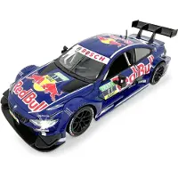 Jamara BMW M4 DTM, metalen model, schaal 1:24, blauw, inclusief knoopcelbatterijen