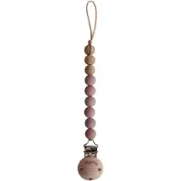 Mushie Dummy ketting Eva Bewolkt Mauve