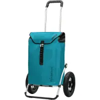 Andersen Shopper Shopper 'Royal' turquoise / zwart