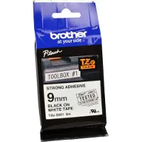 Brother TZe-S221 Tape Zwart op wit (9 mm)