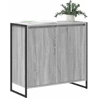 vidaXL Bijzetkast Grijs Sonoma 79 x 36 x 75 cm Bewerkt hout