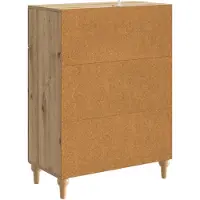 vidaXL Dressoir Artisanaal eiken 66 x 34,5 x 90 cm Bewerkt hout
