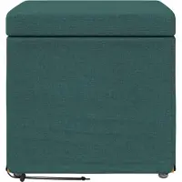 vidaXL Hocker, donkergroen, 41 x 41 x 40 cm, bekleed met stof en gemaakt van spaanplaat