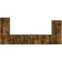 vidaXL Tv-meubelset 4 st Rook Eiken Bewerkt hout