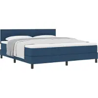 vidaXL Boxspring bed met hoofdeinde Blauw 180 x 200 cm Stof