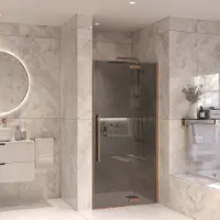 Sanivo Nisdeur set vigo rookglas 80x200 geborsteld brons
