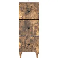 vidaXL Ladekast 33 x 34,5 x 90 cm Bewerkt hout Gerookt eiken