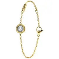 GUESS Dames goldplated armband COLOR MY DAY clear - Armband - Staal - Goudkleurig - 21 cm
