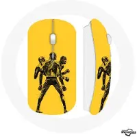 MANIACASE Draadloze muis - - MMA gemengde vechtsporten - Geel - Inclusief wifi USB-stick - Compatibel met Mac en PC