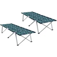 vidaXL Opvouwbaar Campingbed 2 pcs Bossen 194 x 62,5 x 42,5 cm
