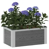 vidaXL Verhoogde plantenbak Grijs 50 x 30 x 22 cm WPC en Aluminium