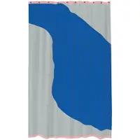 Mette Ditmer Nova Arte douchegordijn 150x200 cm Light grey-cobalt