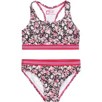Tumble 'n dry polyester gebloemde bikini donkerblauw/roze Bloemen - maat 158