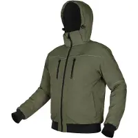 Neo Tools Werkjas, Kurtka ocieplana z kapturem OUTDOOR zielona rozmiar XL (XL)