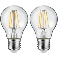Paulmann 28856 LED-lamp Energielabel F (A - G) E27 5 W Warmwit (Ø x h) 60 mm x 108 mm 2 stuk(s)