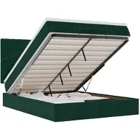 vidaXL Ottoman bed met matrassen en LED's 140x200cm fluweel